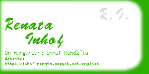 renata inhof business card
